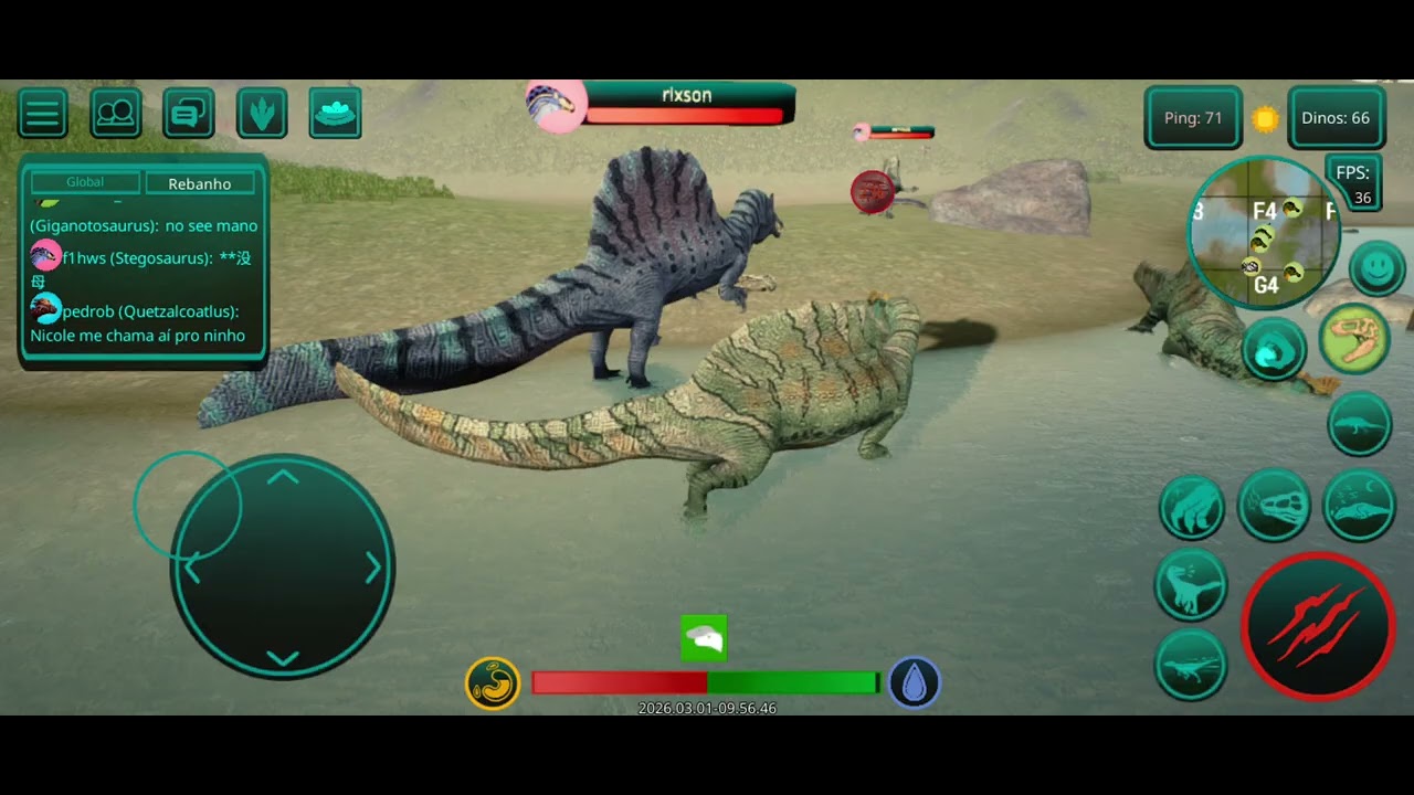 The Cursed Isle Mobile Manada de spinosaurus é brutal, Família de Carnívoros