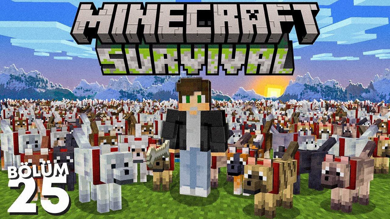 Bir Deney İçin 1000 Kurt Evcilleştirdim! (Yeni Türler) - Minecraft Survival #25