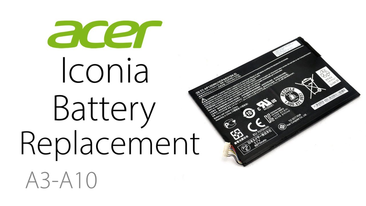 ➢ ACER ICONIA A3-A10 BATTERY REPLACEMENT / SUBSTITUIÇÃO DA BATERIA DO ACER ICONIA A3-A10 ✅