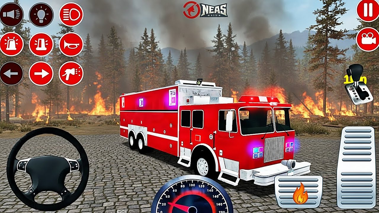 Real Fire Truck Driving Simulator - 2025 New Fire Fighting Fireman's Daily Job - Android GamePlay P7