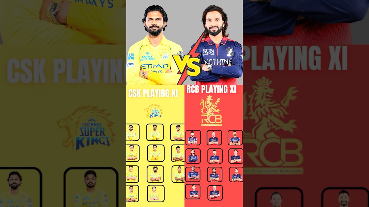RCB vs CSK Playing 11 Comparison IPL 2026 Match 11 | Who Will Win Today?#ipl2026 #ipl #shorts