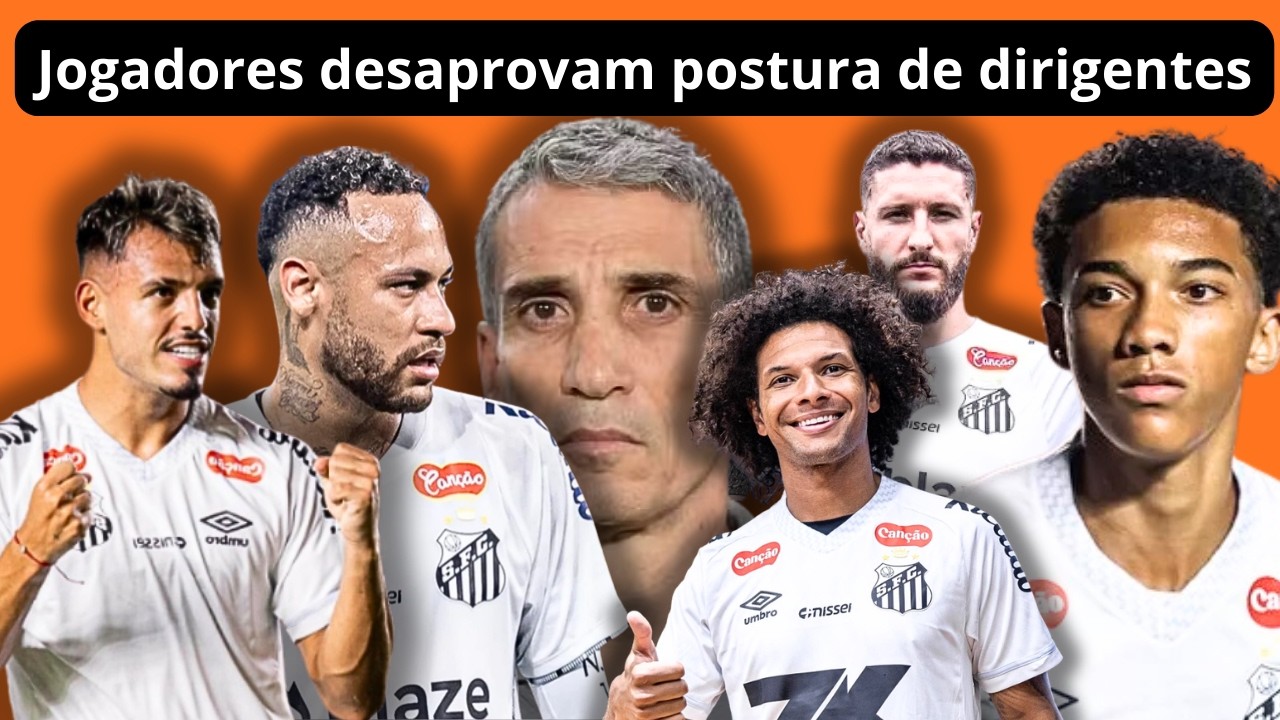 Crise no Santos “explode” e jogadores desaprovam postura de dirigentes nos bastidores do clube