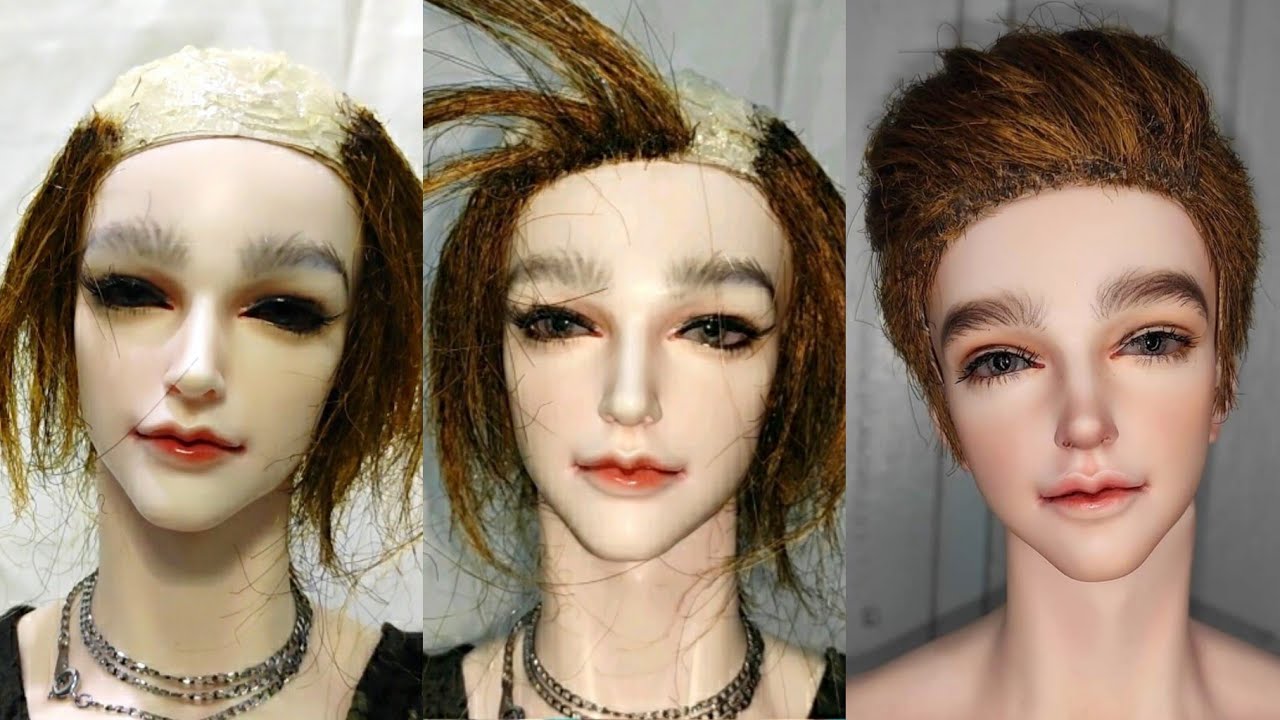 HOW TO MAKE BJD HAIR FROM OLD SYNTHETIC WIG / BJD WIG MAKING / BJD WIG TUTORIAL