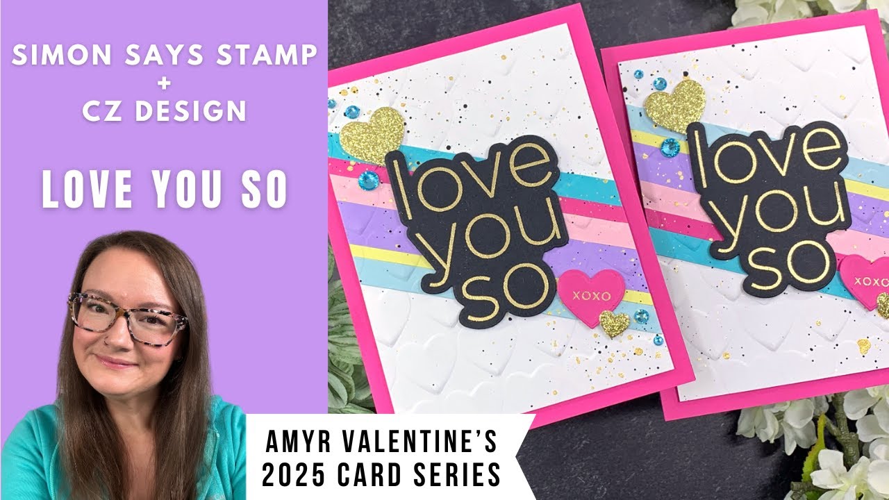 Hearts & Stripes Cards | SSS + CZ Design | AmyR 2025 Valentine Series #10