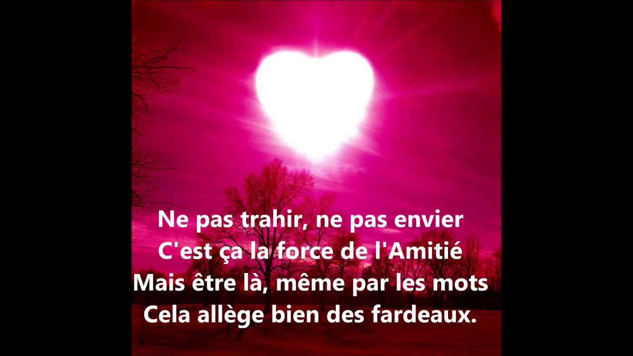 l'amitié sincère