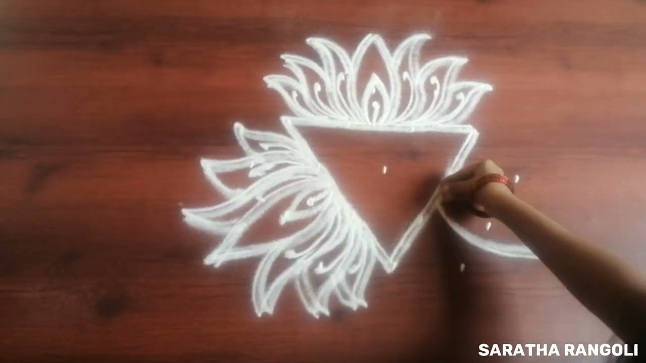 Aadivelli special lotus kolam🌸5*3 beginars rangoli kolam🌸saratha rangoli