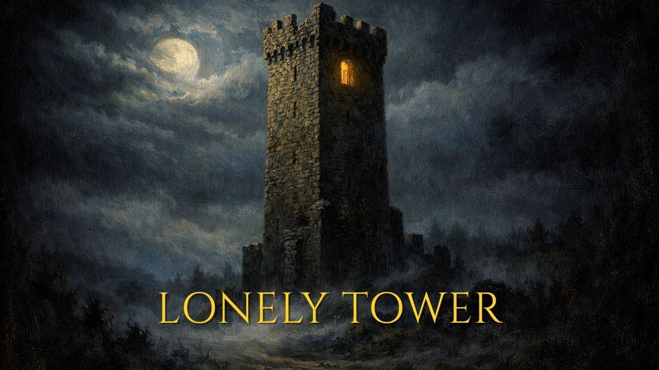 Lonely Castle Tower at Night – Dark Medieval Ambience