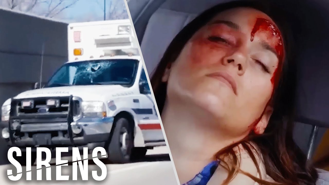 Man Keeps Throwing Concrete At Cars and Ambulances | Chicago Fire | Sirens