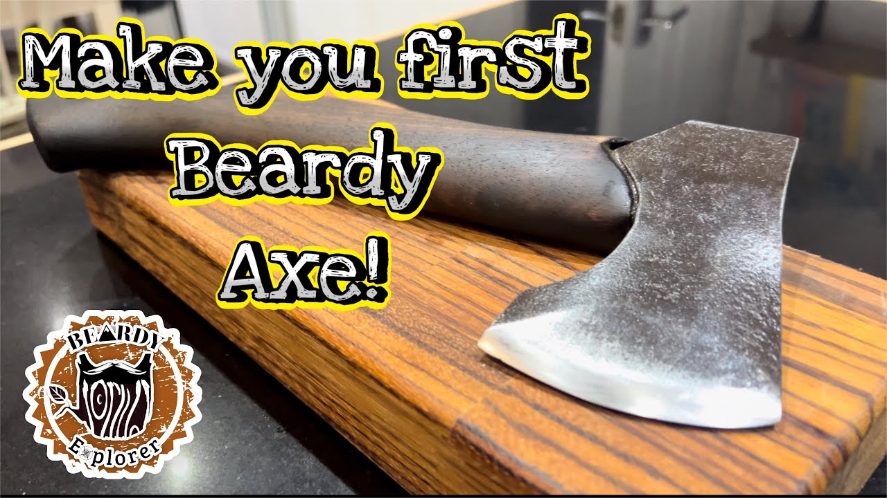 How to make a Bearded axe with a scorched walnut handle 
