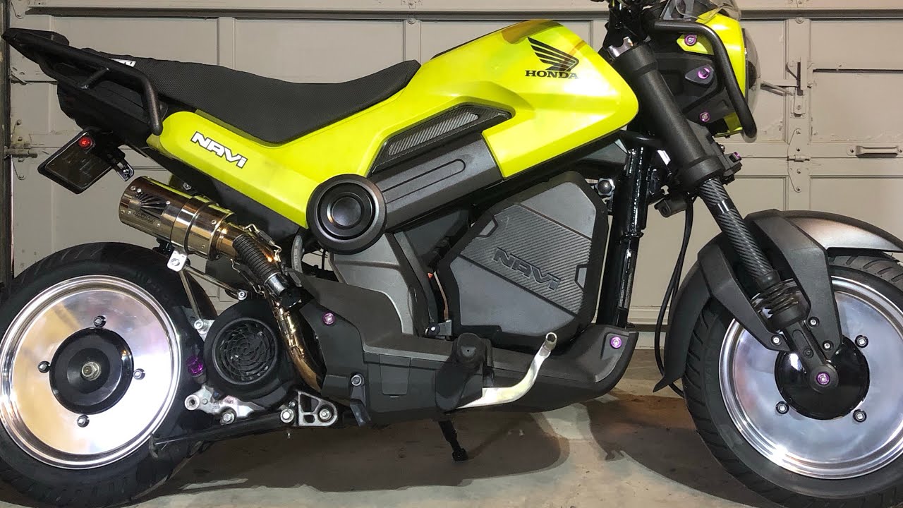 Custom Honda Navi Numero Dos is pretty much complete! New sidestand for lowered Navis!