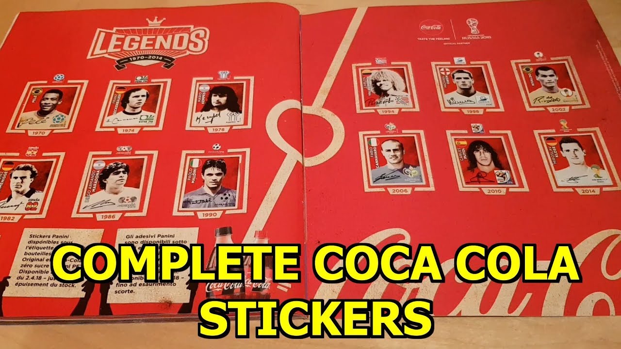 COMPLETE COCA COLA PANINI STICKER ALBUM GOLD EDITION | Stickers Russia 2018 Collection