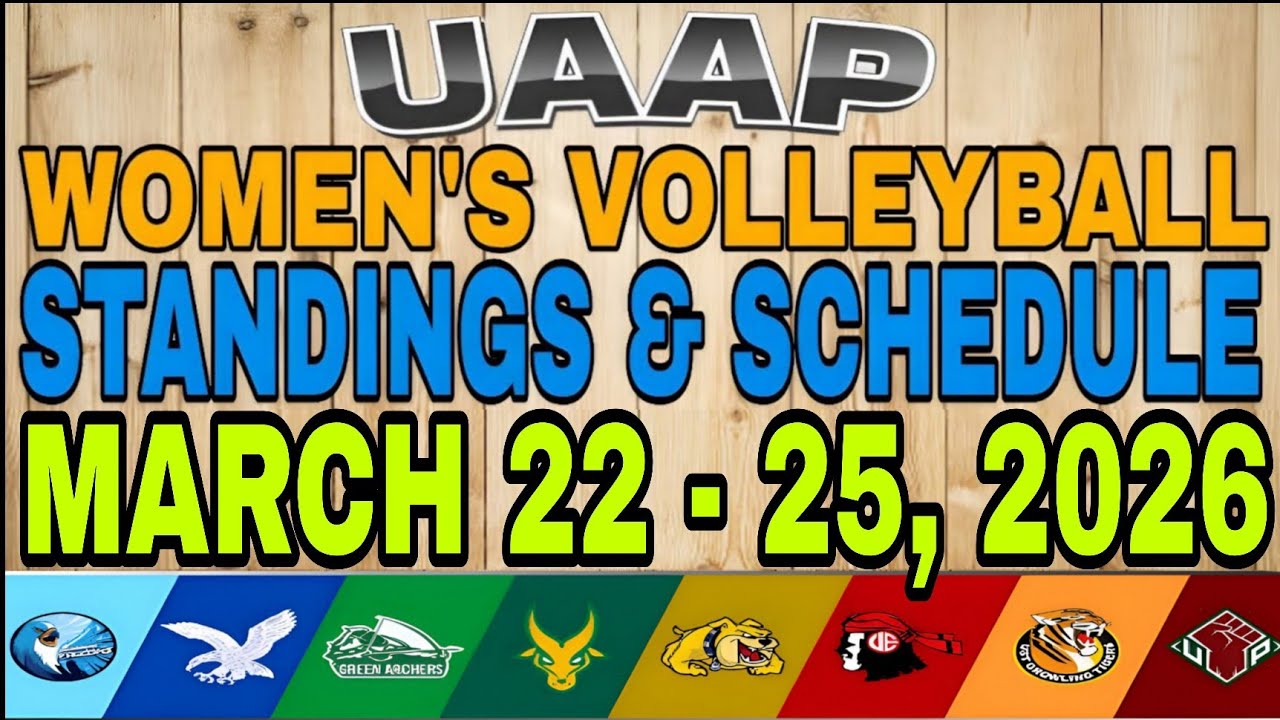 UAAP STANDINGS & SCHEDULE | MARCH 22 - 25, 2026 | UAAP WOMEN'S VOLLEYBALL SEASON 88