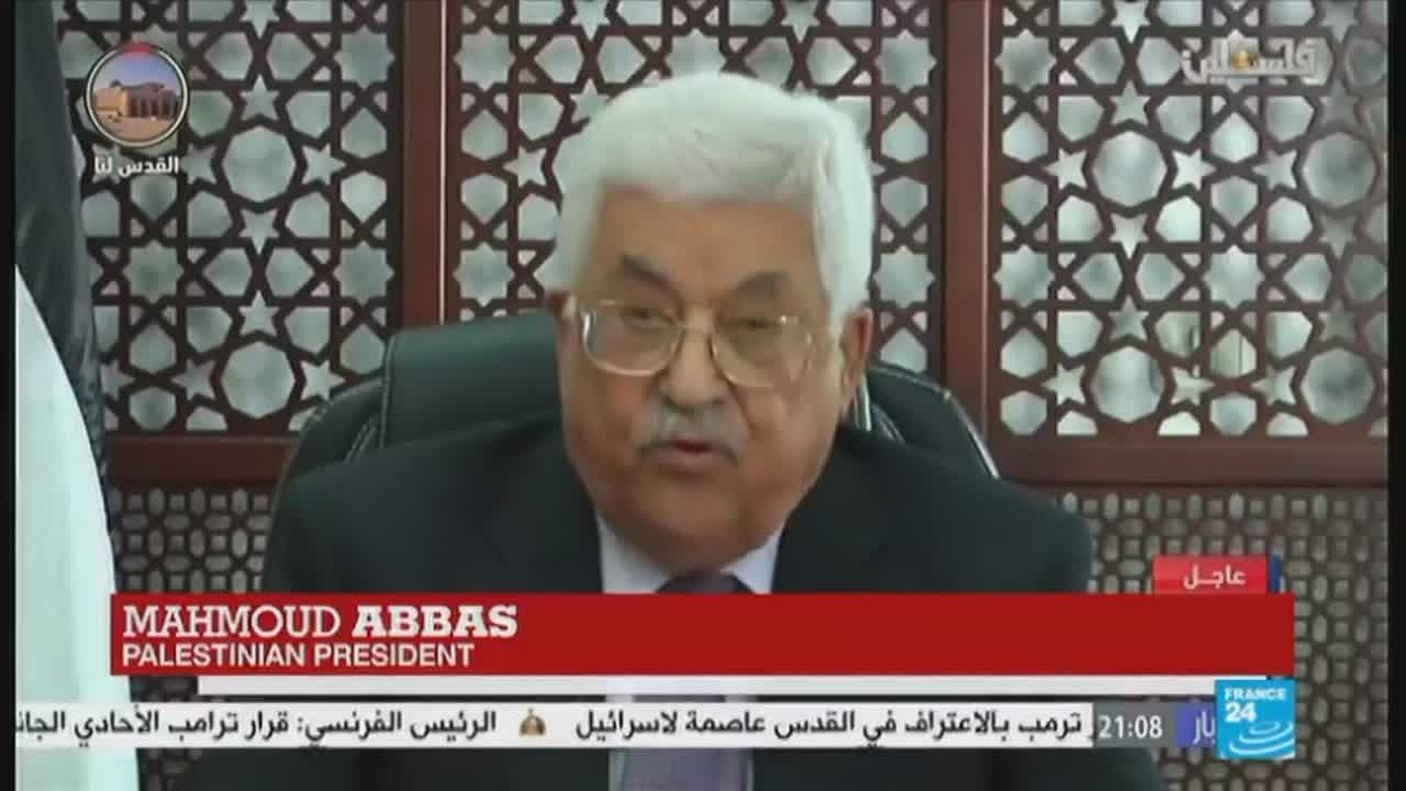 Watch Palestinian President Abbas's reaction to Trump's Jerusalem decision