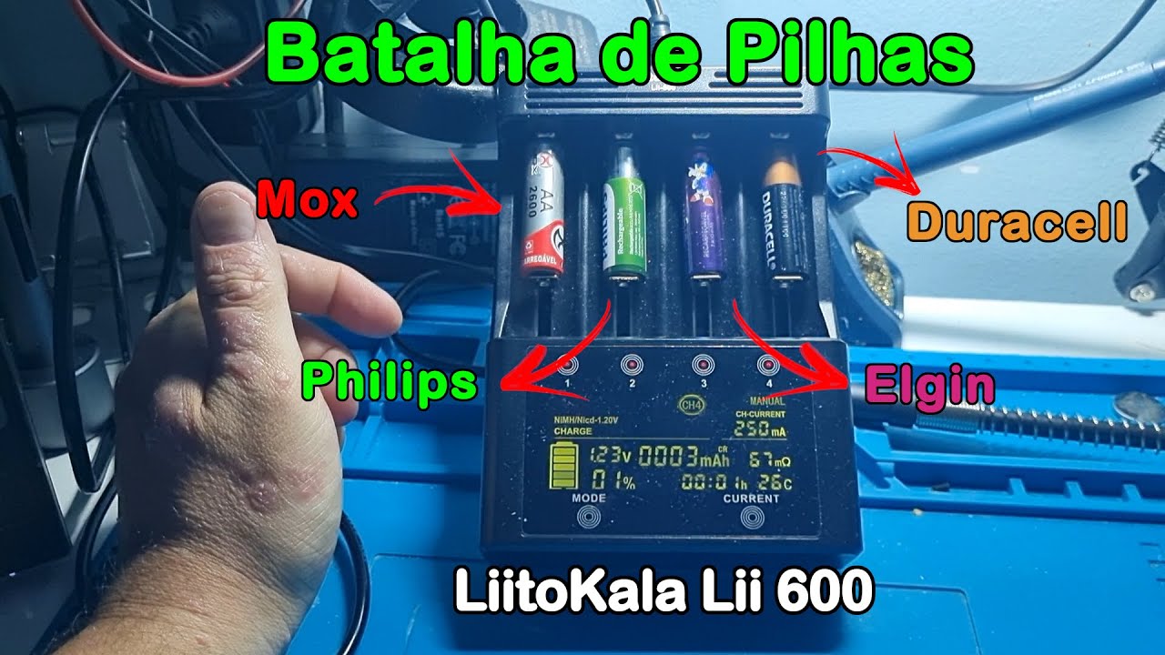 Batalha das Pilhas RECARREGÁVEIS: Duracell vs Philips vs Elgin vs Mox