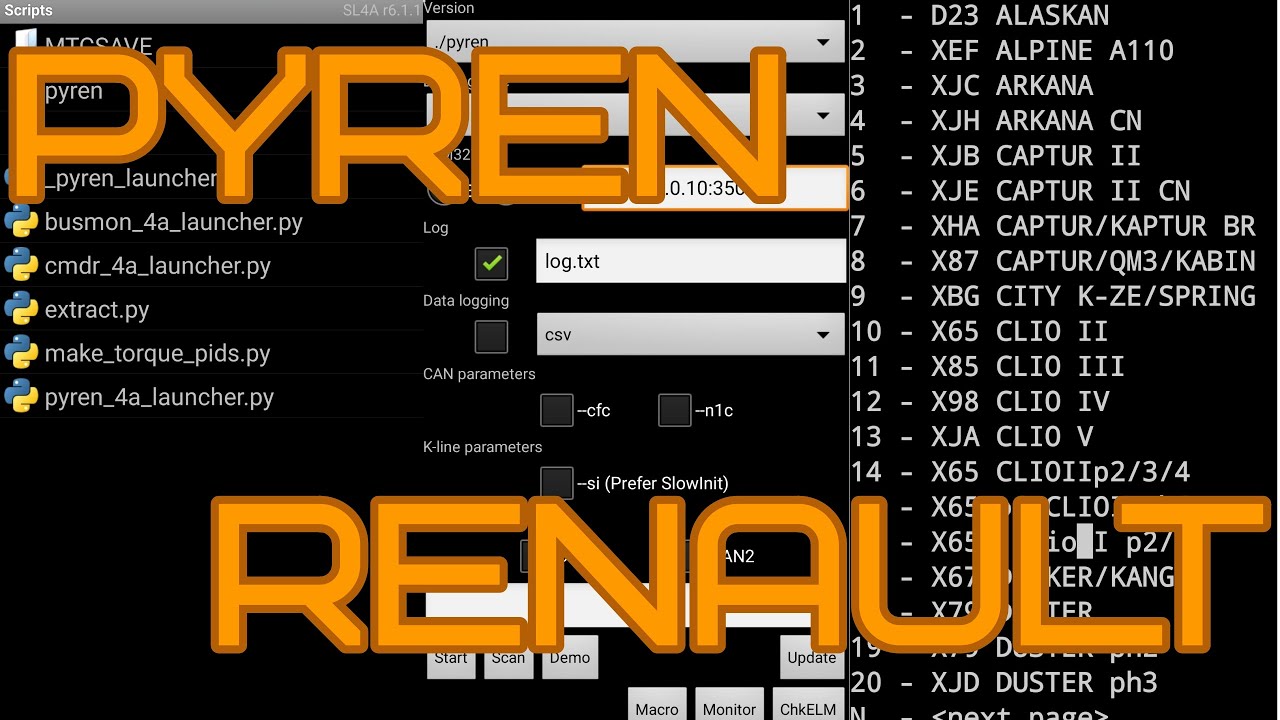Установка программы PyREN для диагностики автомобилей Renault с помощью ELM 327.
