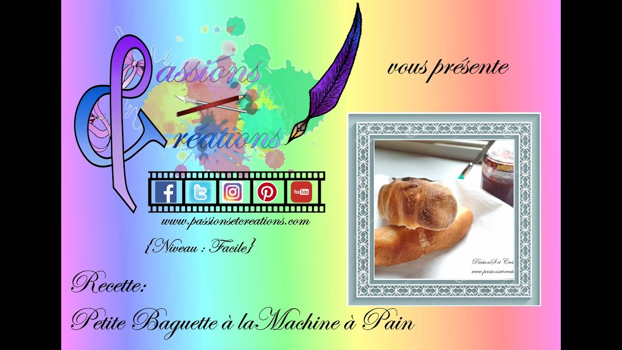 Recette :  Baguette à la Machine à Pain