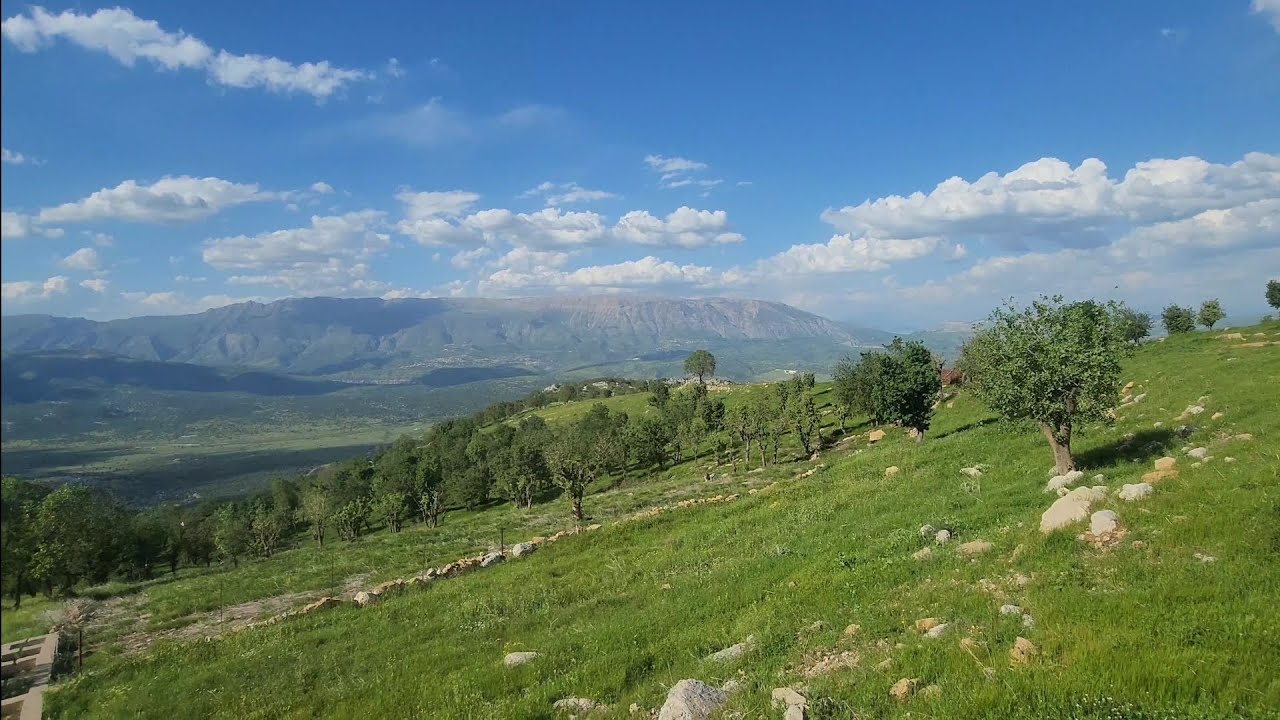 اذكار الصباح مع مناظر طبيعية من كوردستان