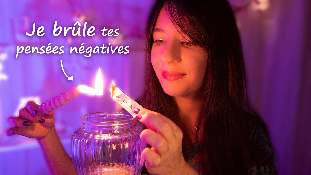 ASMR FR | ✨J'ai le pouvoir de brûler tes pensées négatives / chuchotements et plucking
