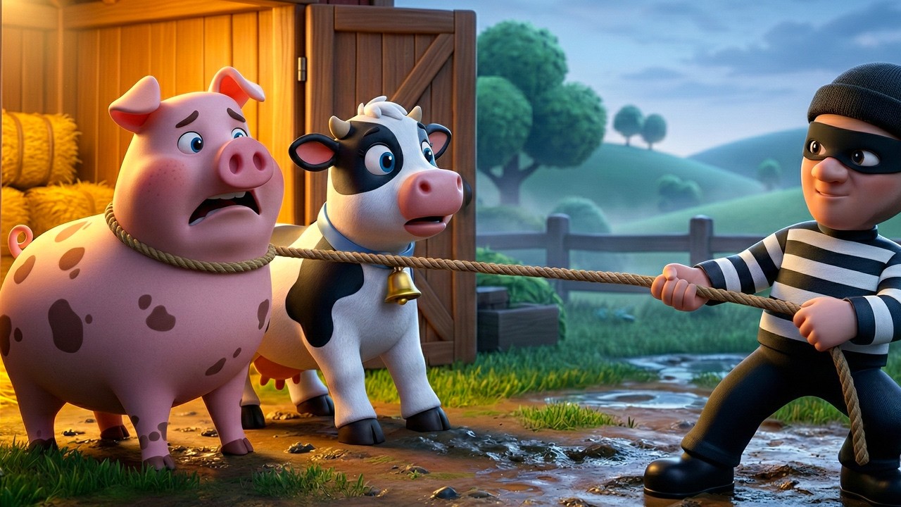 Thief at Old MacDonald Farm! 😱 All the Zoo Animals are Gone! 🐎🐄 Police Officers Save the Day 👮‍♂️