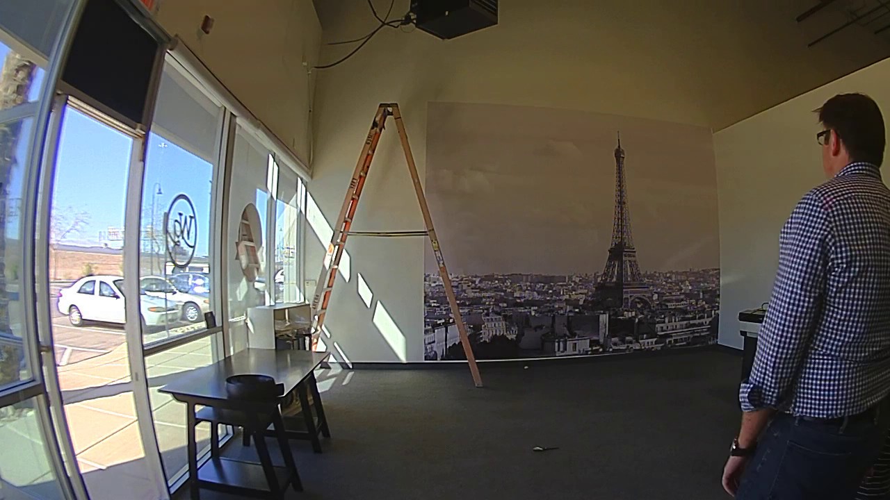 Wall Quotes&trade; Wall Mural Time-lapse - 26 by 21 foot Paris Skyline for our office!
