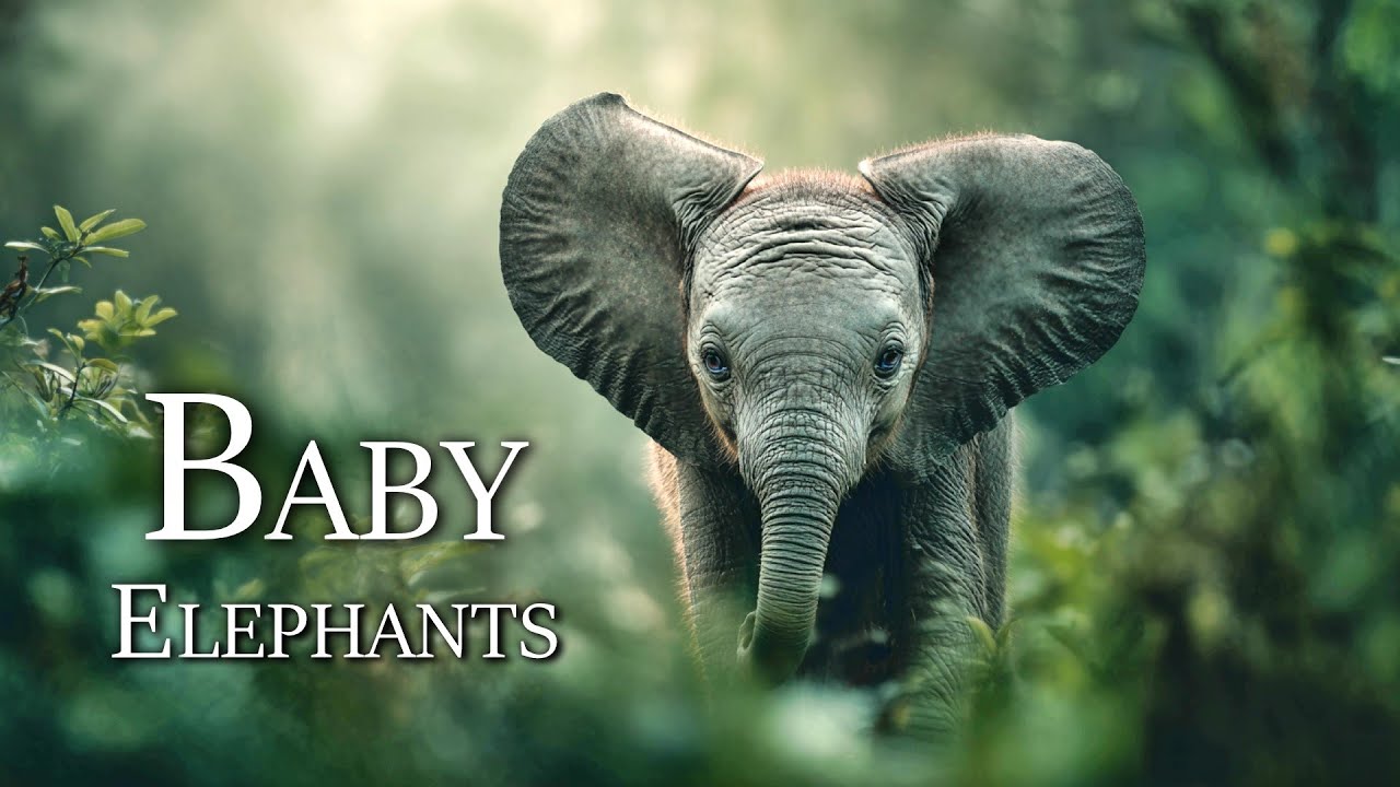 Baby Elephants with Their Mother | Peaceful Wildlife Relaxation Film