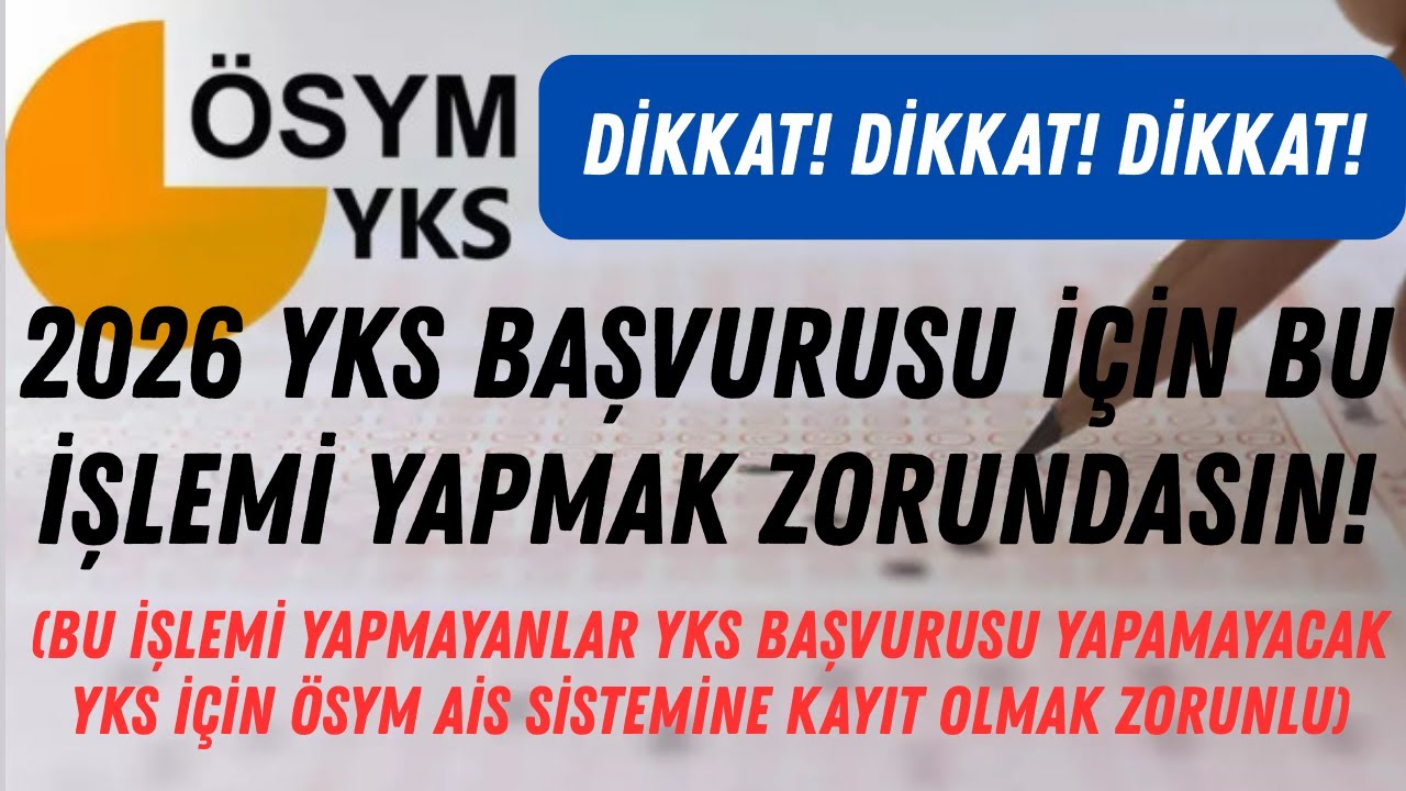 📢 2026 YKS BAŞVURUSU İÇİN BU İŞLEMİ YAPMAK ZORUNLU | KAYIT OLMAYANLAR BAŞVURU YAPAMAYACAK! #2026yks