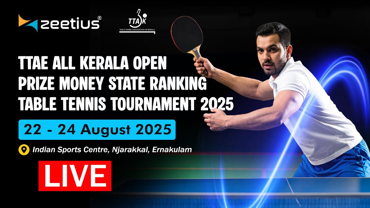Day 2 - Table 1 - TTAE ALL KERALA OPEN PRIZE MONEY STATE RANKING TABLE TENNIS TOURNAMENT 2025