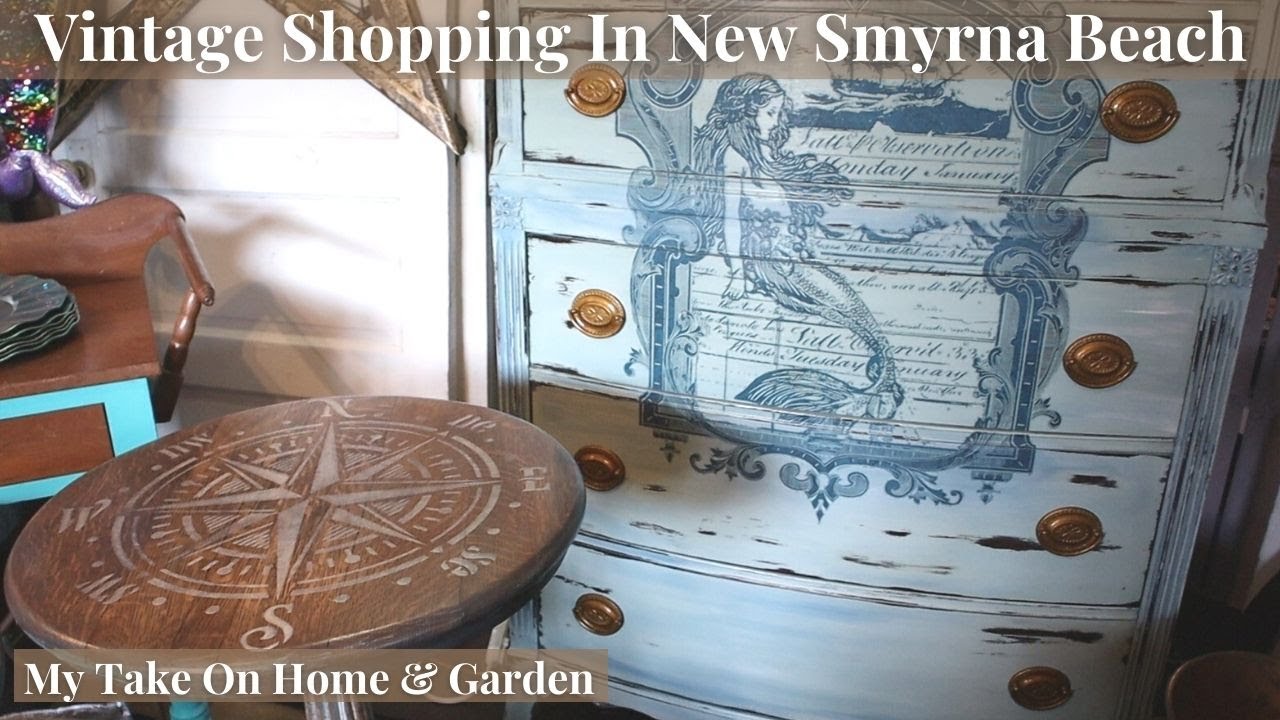 Vintage & Antiques Shop With Me // Cutest Vintage Shops & Mermaid Statues!!