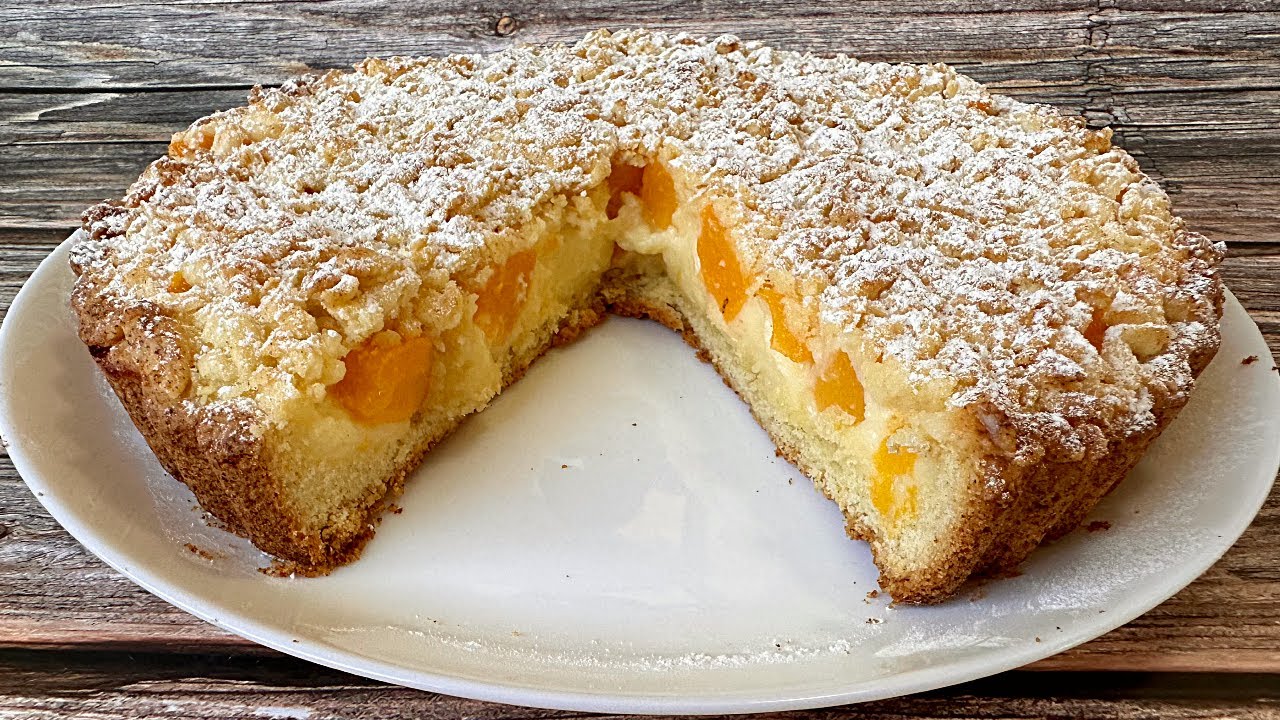 Pastel o tarta con cubierta crujiente Sin Manteca! Postre muy Delicioso