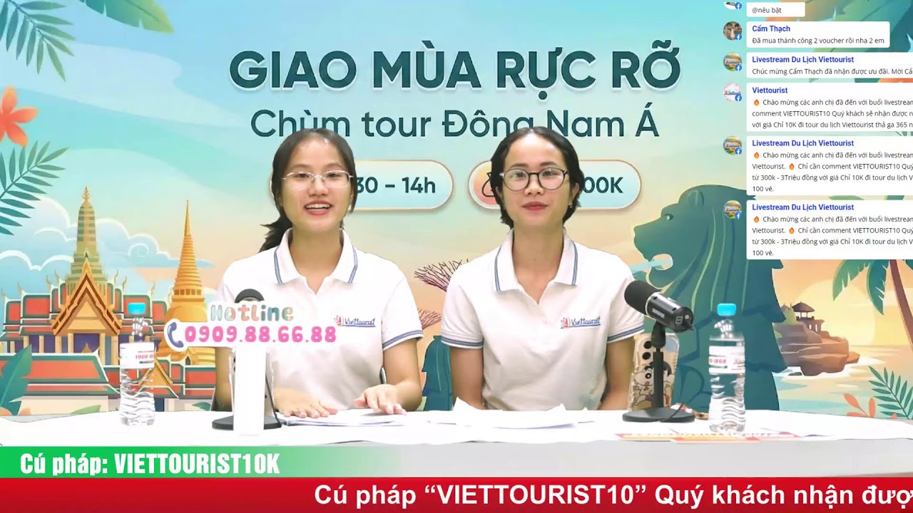 🔴 [LIVE NOW 16/3] - TỪ 11H30 ĐẾN 14H KHUYẾN MÃI TOUR LỄ GIỖ TỔ, TOUR LỄ 30/4