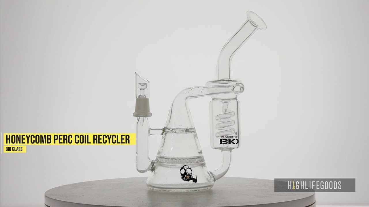 Dab Rig w/ Halo & Honeycomb Perc from Bio Glass