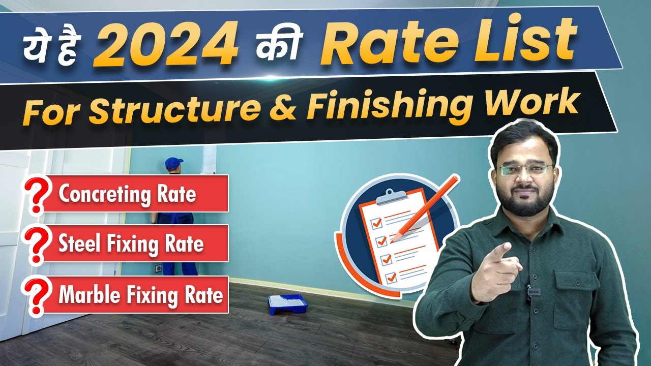 Rate List For Structure & Finishing Work 2024 🔥🔥| House Construction Labor’s Cost | Contractor Rate