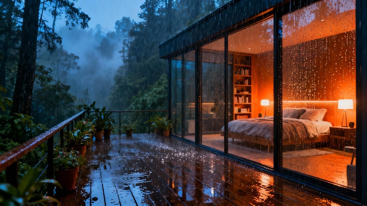 Soft Night Rain Sounds for Rest | Forest Ambience, Relaxation, Focus