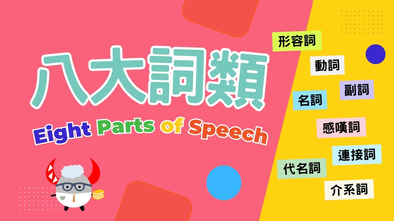 【文法基礎篇】Eight Parts of Speech｜八大詞類輕鬆學｜Boro English