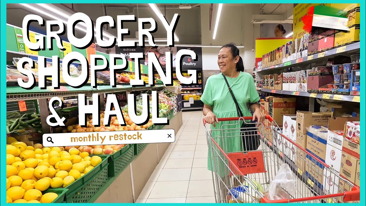 GROCERY SHOPPING & HAUL (JULY MONTHLY RESTOCK) + DRINKING SESH & SWIMMING MOMENTS 🧡 LIVING ABROAD