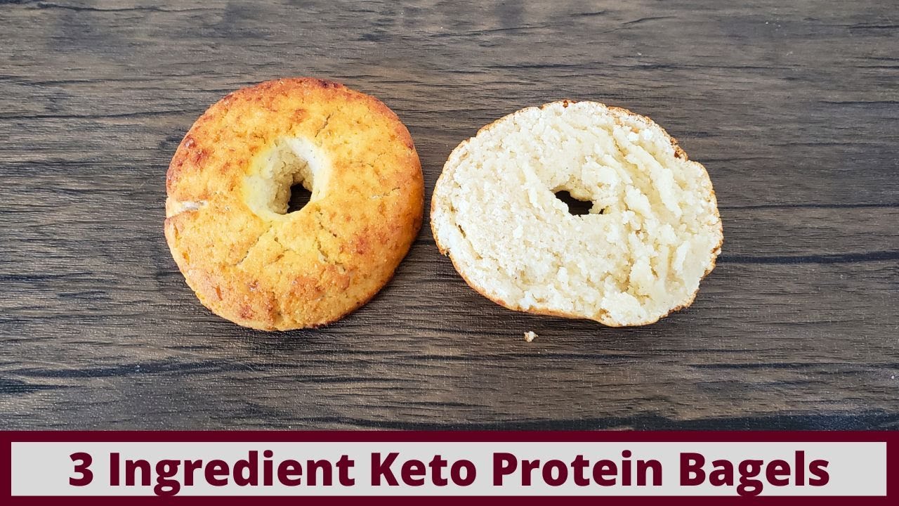 Quick 3 Ingredient Keto High Protein Bagels (No Protein Powder, Nut Free and Gluten Free)