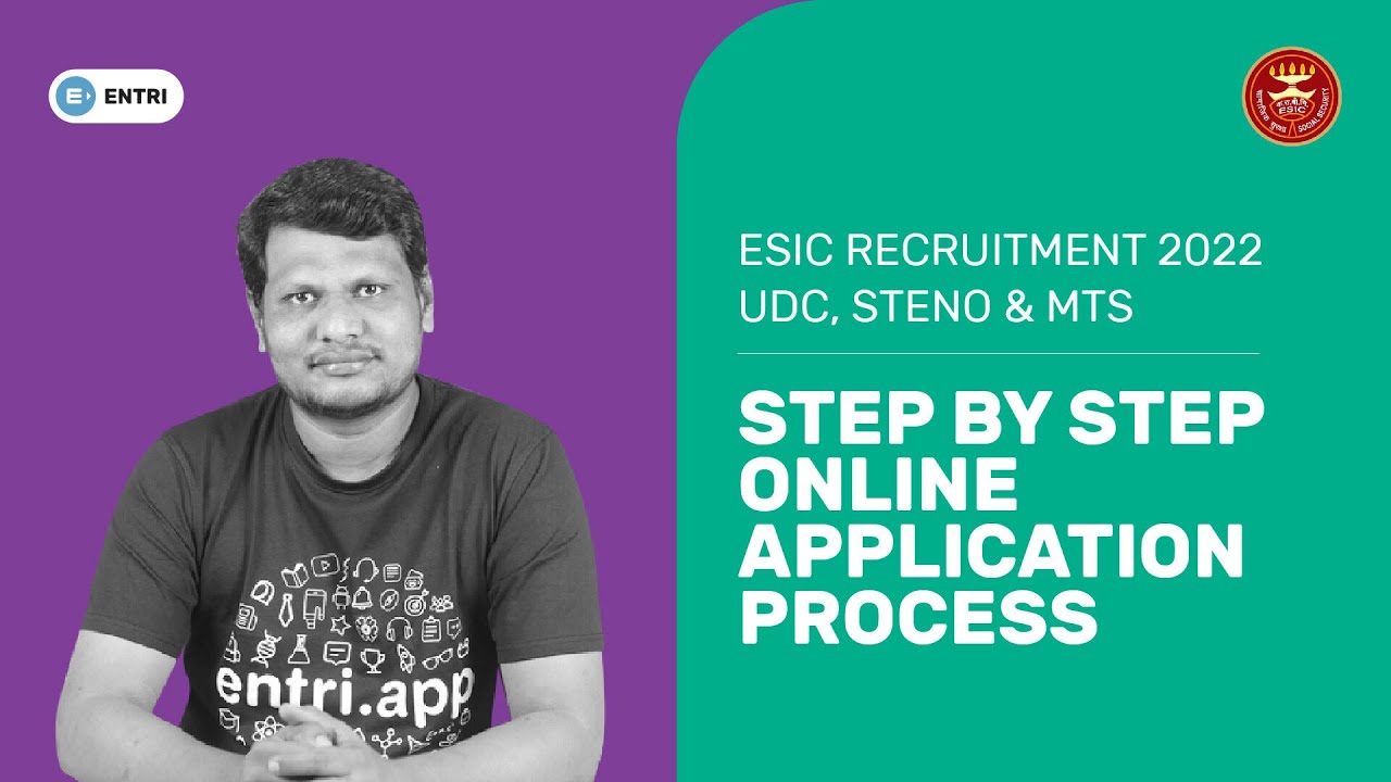 ESIC UDC MTS Stenographer Online Form 2022 | Apply Online | Step by Step Online Application Process