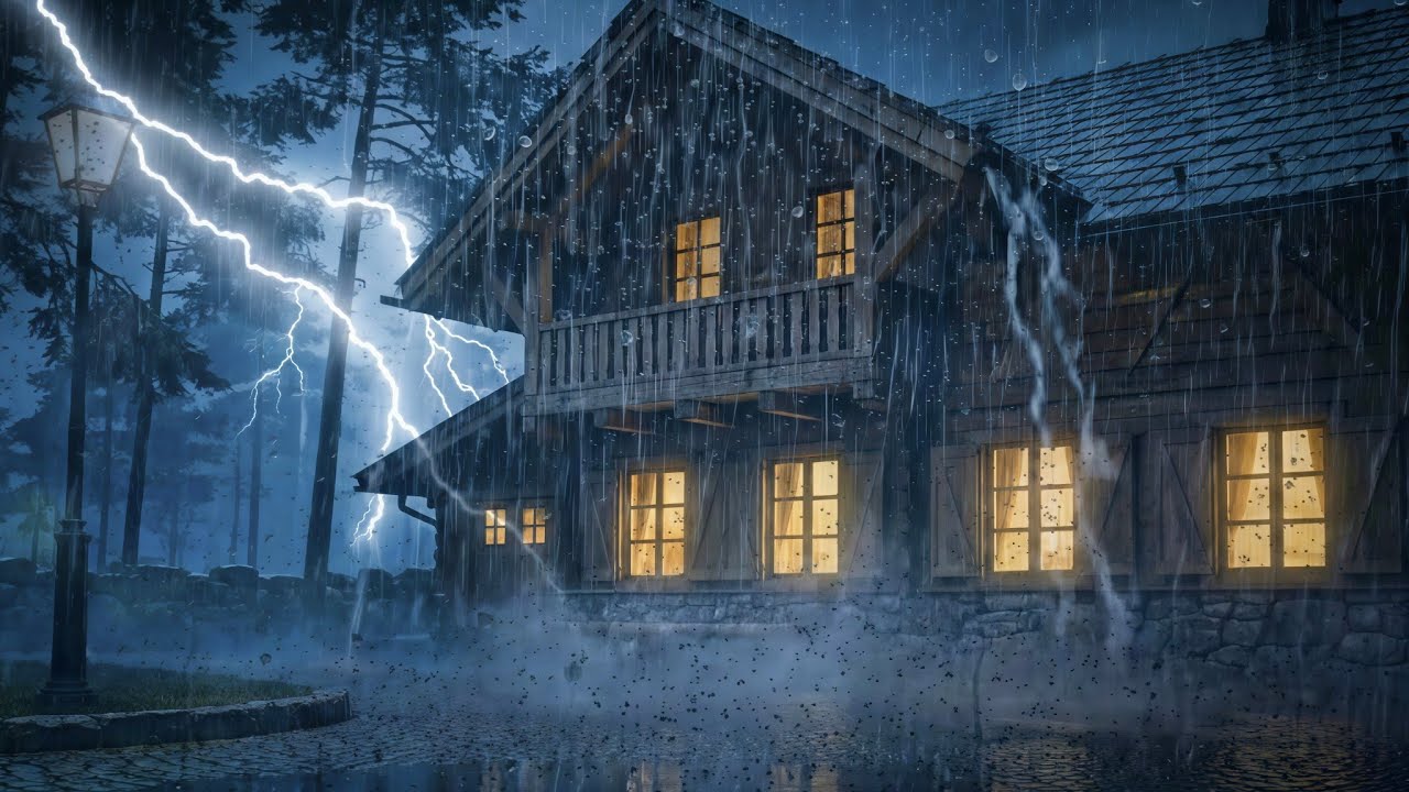 Powerful Thunderstorm & Heavy Rain for Deep, Fast Sleep ⚡🌧️ | 8 Hours