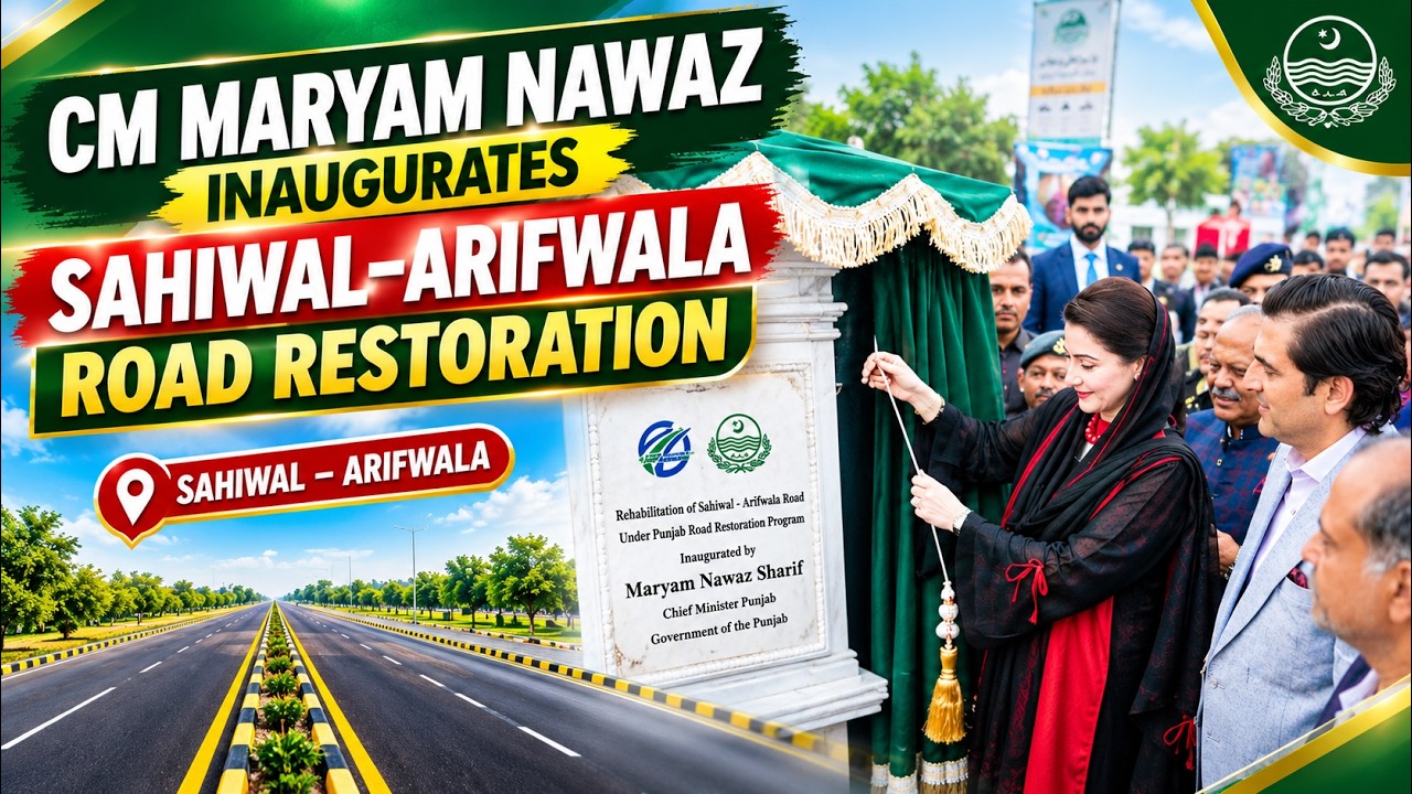 CM Maryam Nawaz Inaugurates Sahiwal&ndash;Arifwala Road Restoration