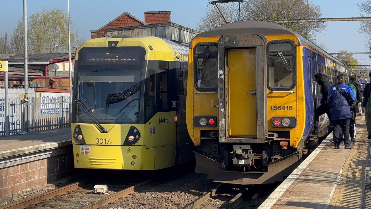 Tram / Train-Spotting At Navigation Road (10.4.25) | Manchester MetroLink & Northern Railway