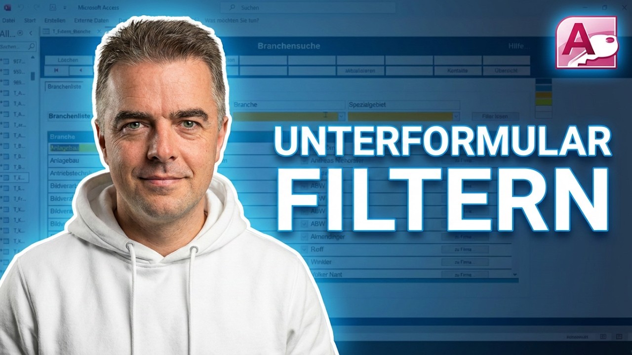Unterformular mit Feld des Hauptformulars filtern | #Access #tutorial 15734 üy