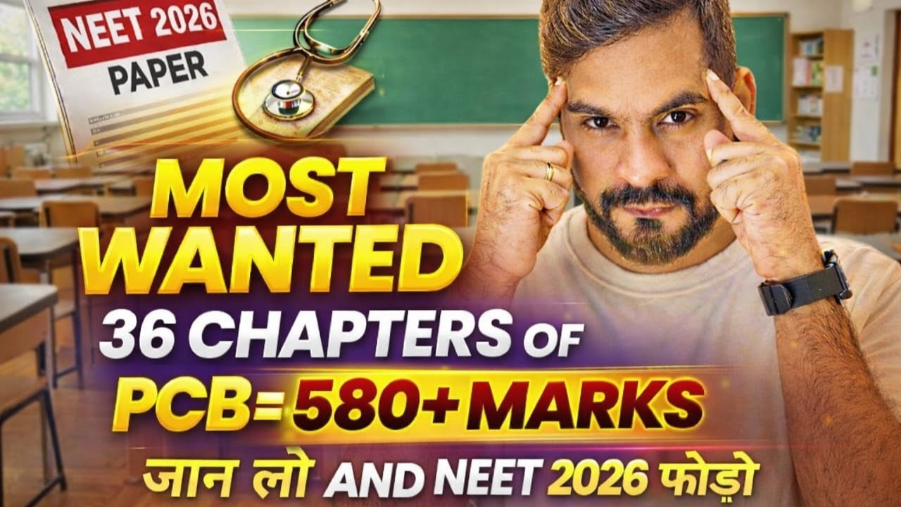 NEET 2026 MOST WANTED 36 CHAPTERS 😱 | 580+ MARKS STRATEGY | ssp sir