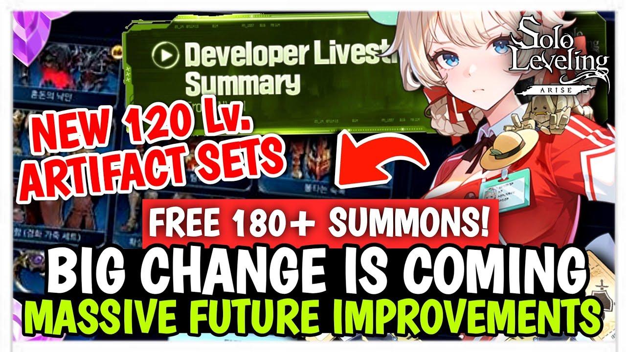 HUGE CHANGES COMING! 120 LEVEL ARTIFACTS, NEW WEAPON EXCHANGE SYSTEM & MORE - Solo Leveling: Arise