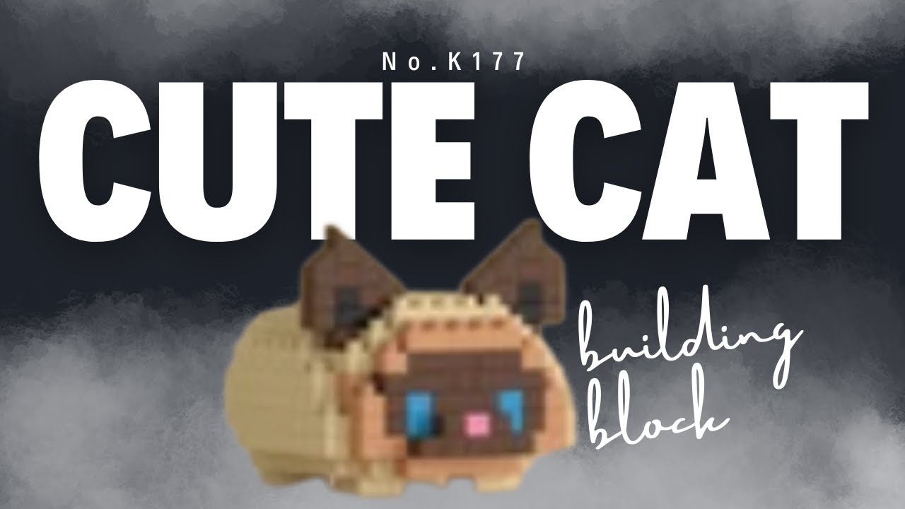 No.k177 Nano Blocks | Adorable Lying Cat Build Step by Step! 😻