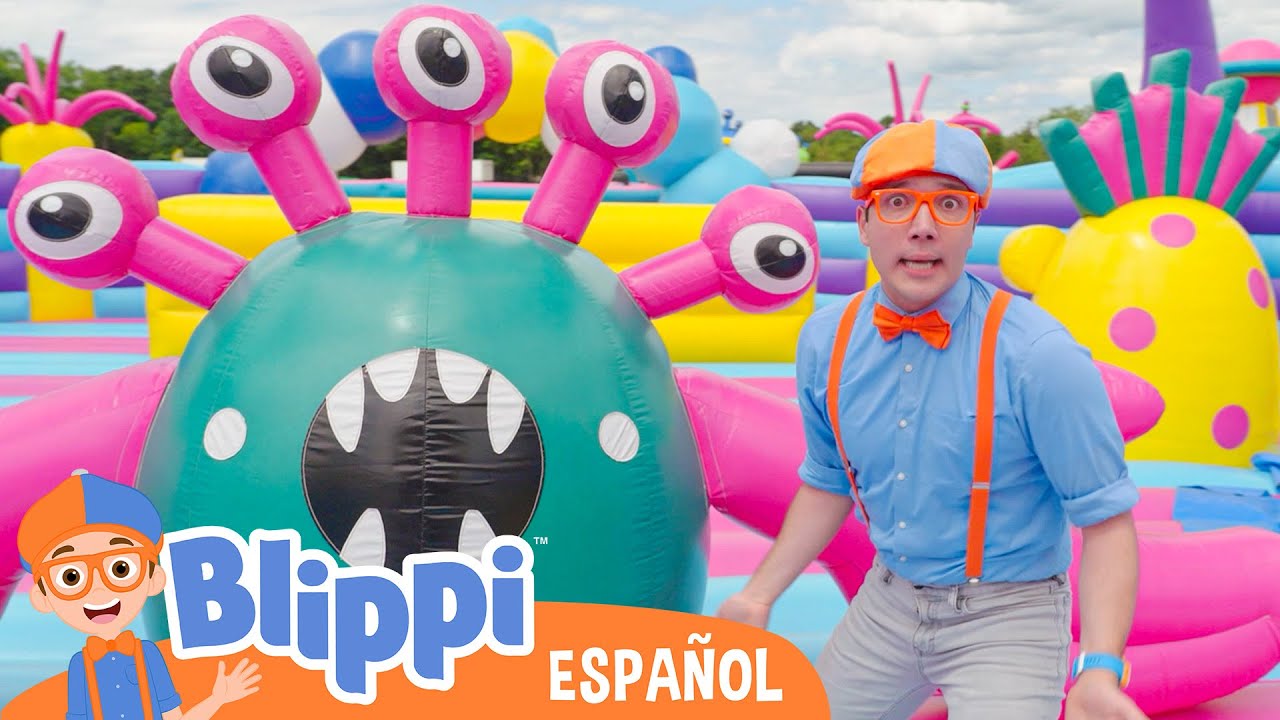 ⭐NUEVO⭐ Blippi y Meekah en la fiesta de trampolines de colores 🎉🤸‍♂️ Blippi Español