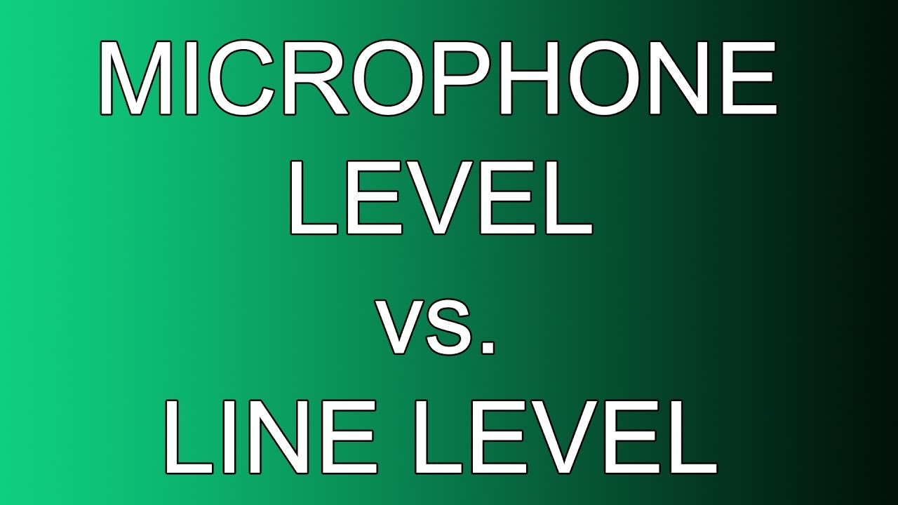 Microphone Level vs Line Level Audio Demonstration