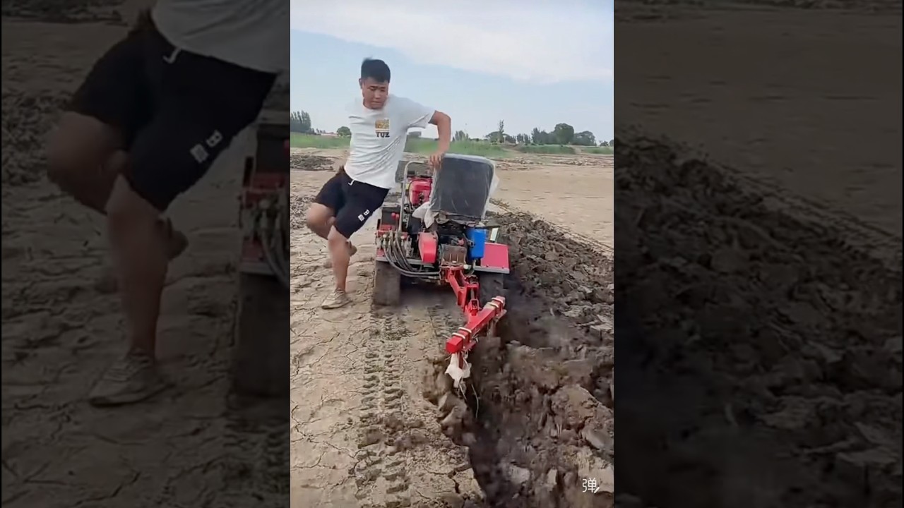40HP tiller crawler with dual plow controllers for cultivation #tillage #farming