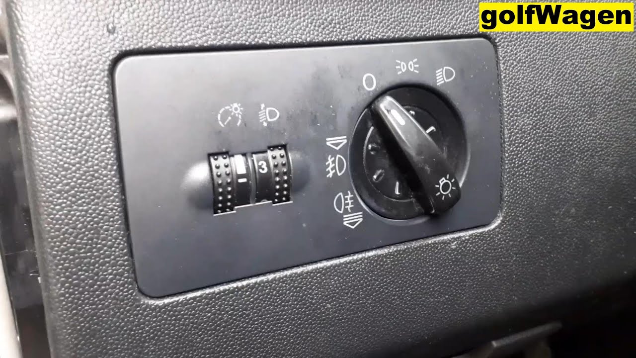 Skoda Fabia 1 headlight switch removal