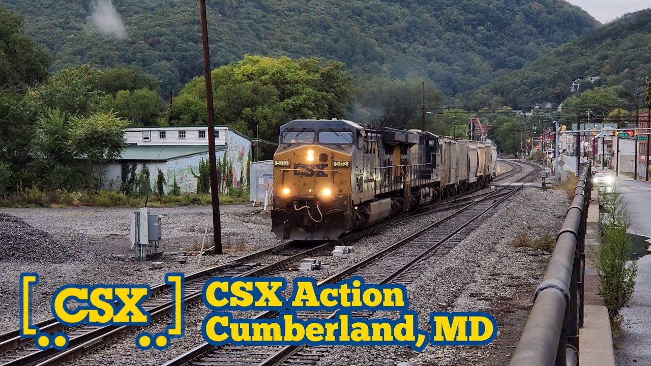 Smokin' The Brakes! CSX Action In Cumberland, MD