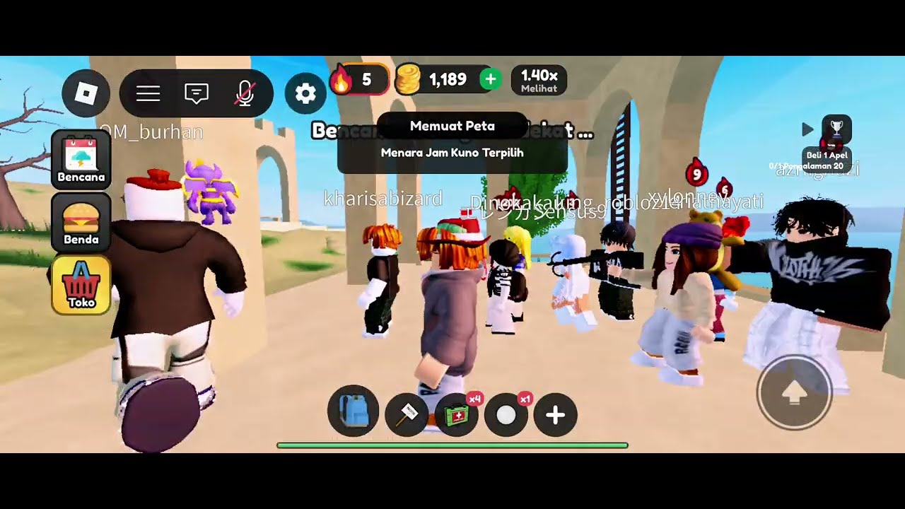 (DAY 455) INFINIX HOT 50 4G GAMING TEST - PULAU BENCANA ROBLOX